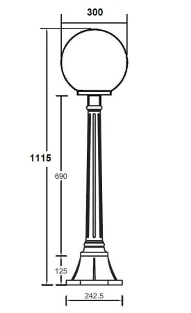 картинка Наземный фонарь 88207L Bl от магазина BTSvet
