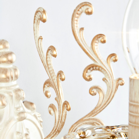 картинка Бра 3281/2 белый с золотом/тонированный хрусталь Strotskis от магазина BTSvet