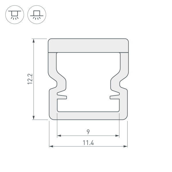 картинка Профиль WPH-LINE-1212-2000 OPAL (Arlight, Пластик) 023302 от магазина BTSvet