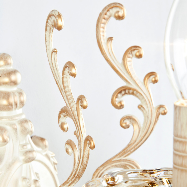 картинка Бра 3281/2 белый с золотом/тонированный хрусталь Strotskis от магазина BTSvet