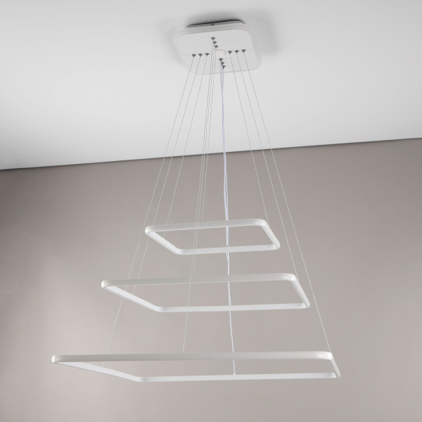 картинка Умная подвесная люстра Белая Неон Смарт CL731AK110E от магазина BTSvet