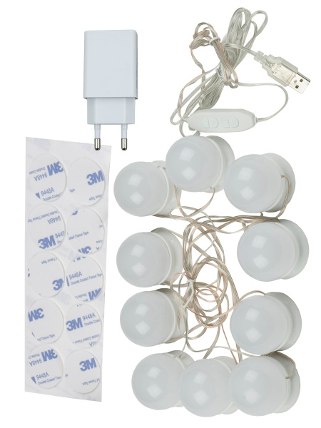 картинка Мебельный светильник светодиодный с датчиком движения и выключателем зарядка от USB ULM-F50-8W/SW/10/DIM IP20 WHITE от магазина BTSvet