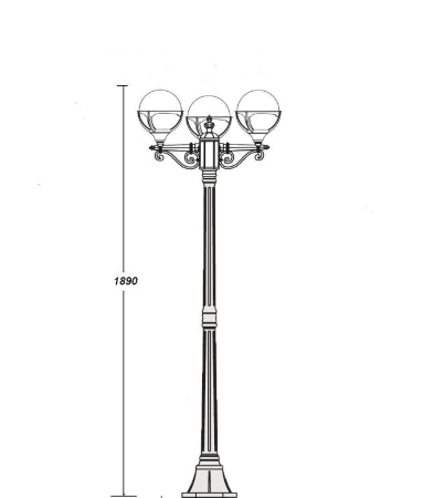 картинка Наземный фонарь 88108 B Bl от магазина BTSvet