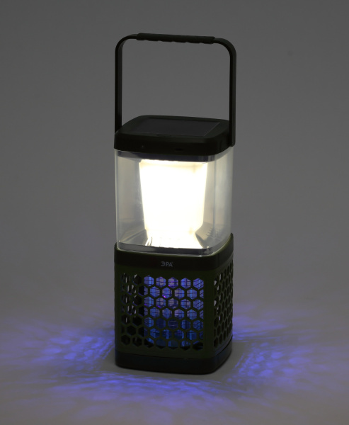 картинка Противомоскитная лампа светодиодная на солнечных батареях с выключателем и зарядкой от USB ERAMF-08 IPX4 от магазина BTSvet