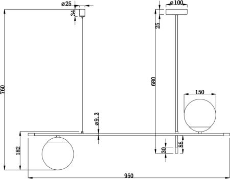 картинка Подвесной светильник Nostalgia MOD048PL-02G от магазина BTSvet