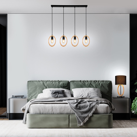 картинка Подвесной светильник Rustic 10196/4 E27*40W Black от магазина BTSvet