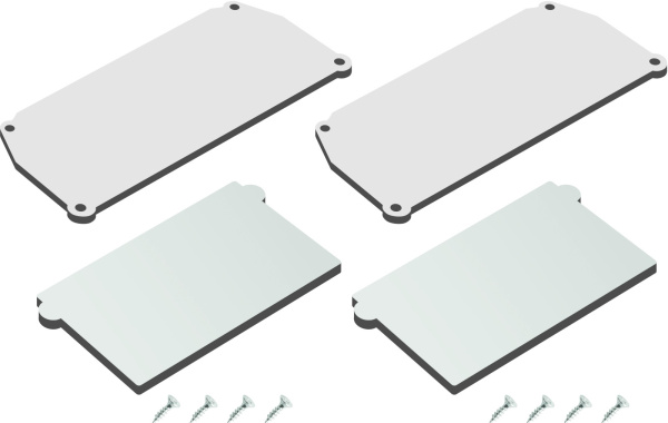 Комплект торцевых заглушек для профиля Flod, белый DK5852-WH