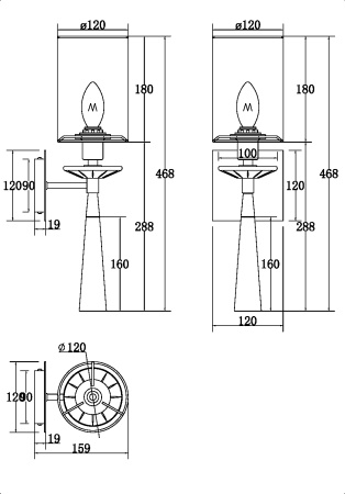 картинка Бра Bianco MOD224WL-01BS1 от магазина BTSvet