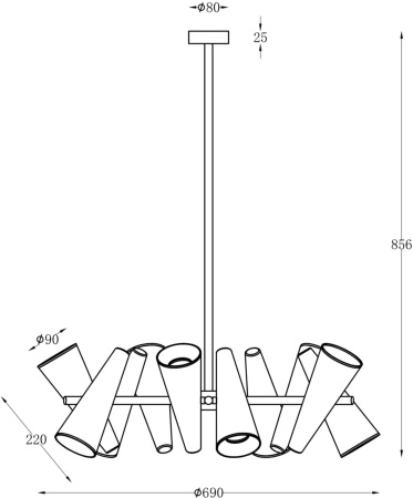 картинка Потолочная люстра Giro MOD095PL-10W от магазина BTSvet
