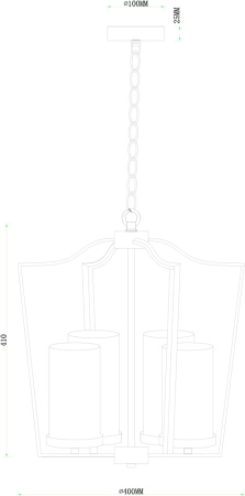 картинка Подвесная люстра Nuvola A7017SP-4BK от магазина BTSvet