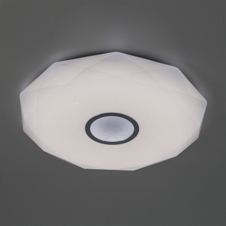 картинка Потолочный светильник светодиодный с пультом и управлением смартфоном регулировкой яркости и цветной температуры ночной режим Диамант Смарт CL713A80G RGB от магазина BTSvet