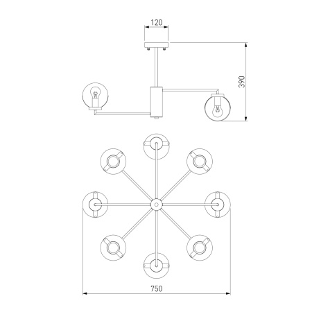 картинка Потолочная люстра Creek 70118/8 от магазина BTSvet