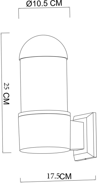 картинка Настенный уличный светильник Coppia A5217AL-1BK от магазина BTSvet