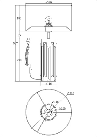 картинка Настольная лампа Muse MOD304TL-01GR от магазина BTSvet