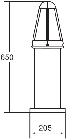 картинка Наземный фонарь BRISBANE 67329-650 Bl от магазина BTSvet