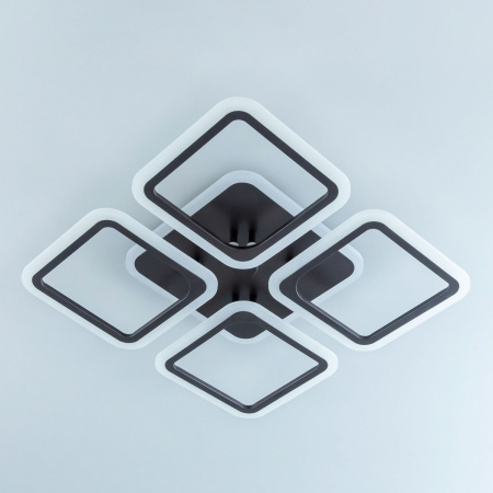 картинка Потолочная люстра светодиодная с управлением голосом и смартфоном с пультом регулировкой цветовой температуры и яркости Марсель CL232A145E RGB от магазина BTSvet