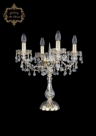 Хрустальная настольная лампа 12.24.4.141-45.Gd.V0300