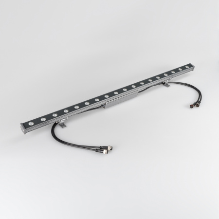 картинка Светодиодный прожектор AR-LINE-1000S-18W-24V RGB (Grey, 30 deg, DMX512) (Arlight, Закрытый) 023623 от магазина BTSvet