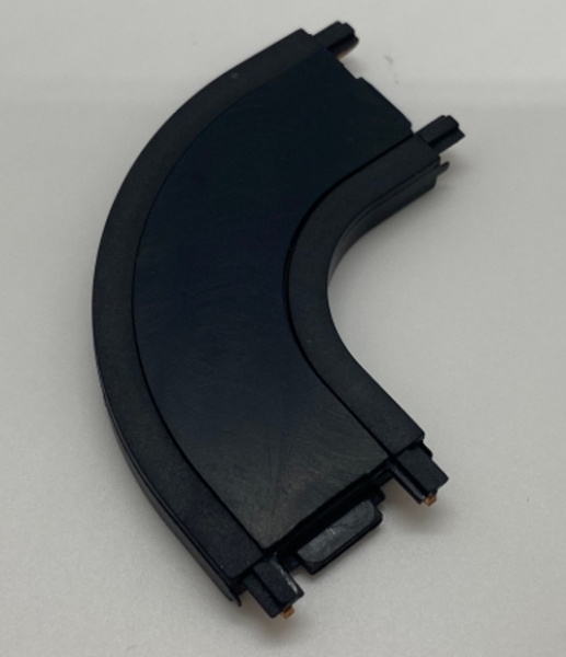 картинка Коненктор питания полукруглый Radity черный накладной Accessories for tracks Radity TRA084CR-11B от магазина BTSvet