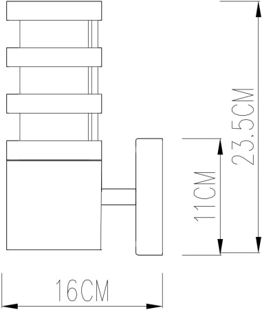 картинка Настенный фонарь уличный Portico A8371AL-1BK от магазина BTSvet