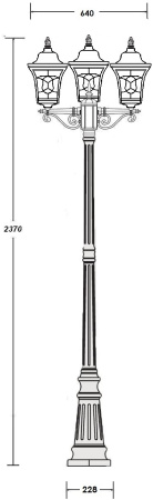 картинка Наземный фонарь VENECIA 2L 91809LB Bl от магазина BTSvet