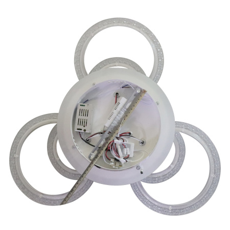 картинка Потолочная люстра светодиодная с пультом и управлением со смартфона регулировкой яркости и цветовой температуры ночной режим таймер HIGH-TECH LED LAMPS 82013 от магазина BTSvet