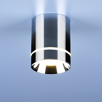 Накладной светодиодный светильник DLR021 9W 4200K хром