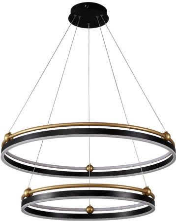 Подвесной светильник FERNANDO SP123W LED D600+800 BLACK/GOLD