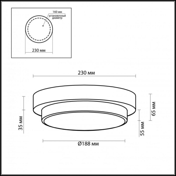 картинка Настенно-потолочный светильник влагозащищенный Holger 2744/1C от магазина BTSvet