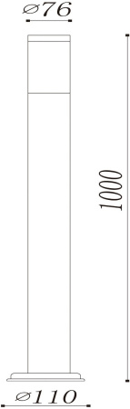 картинка Наземный фонарь уличный Pluton 809040301 от магазина BTSvet