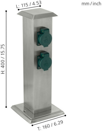 картинка Уличный блок штекерных розеток Park 4 90748 от магазина BTSvet