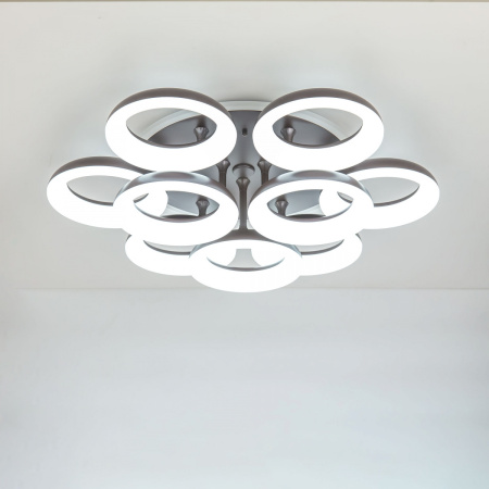 картинка Потолочная люстра светодиодная с управлением смарфоном и пультом регулировка яркости и цветовой температуры Паркер Смарт CL225A195E RGB от магазина BTSvet