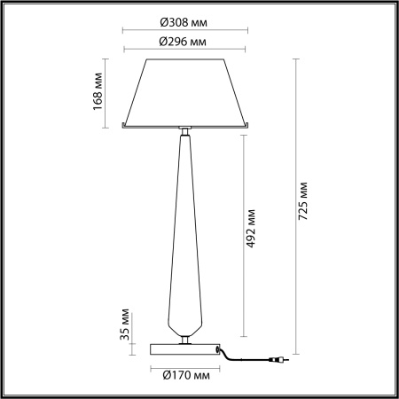 картинка Интерьерная настольная лампа с выключателем Tower 4852/1T от магазина BTSvet