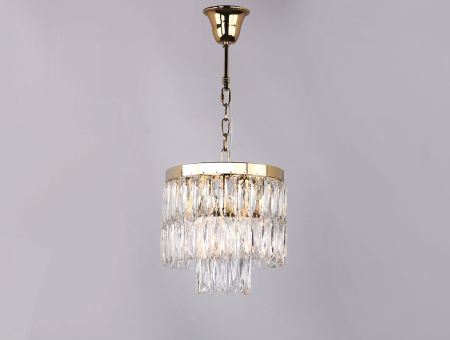 Подвесная люстра хрустальная 10125/C gold