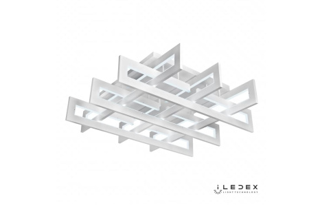 картинка Потолочная люстра светодиодная диммируемая с пультом Stalker 9082-800*800-X 192W WH от магазина BTSvet