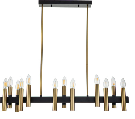 картинка Люстра потолочная на штанге Cero V000208 (13009/12RL Black ) от магазина BTSvet