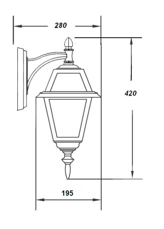 картинка Настенный фонарь уличный 91102/18S lgG Bl от магазина BTSvet