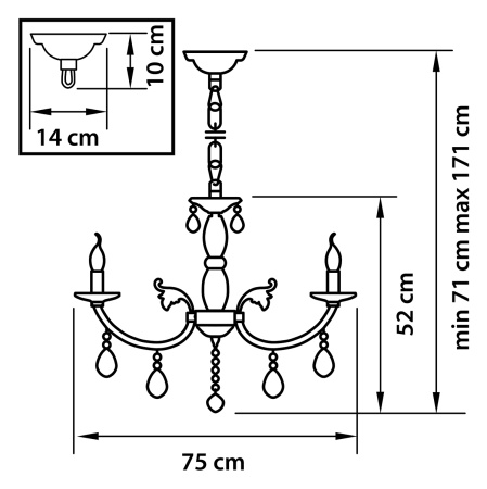 картинка Подвесная люстра STREGARO 694084 от магазина BTSvet