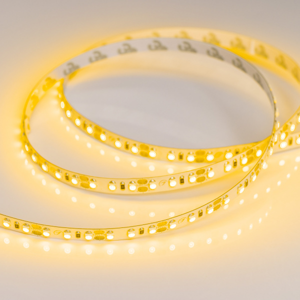 картинка Светодиодная лента RT 2-5000 12V Yellow 2x (3528, 600 LED, LUX) (9.6 Вт/м, IP20) 012328 от магазина BTSvet