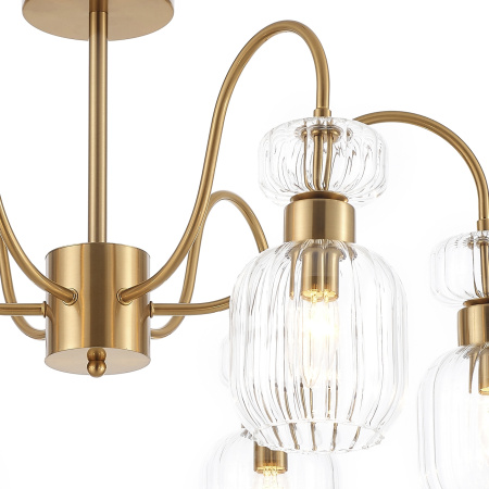 картинка Потолочная люстра на штанге Gloss 1141/6PL E14*60W Antigue copper/Clear от магазина BTSvet