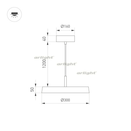 картинка Подвесной светильник LED SP-ELEGANT-R300-17W Day4000 (BK, 120 deg, 230V) (Arlight, IP20 Металл, 3 года) 033920 от магазина BTSvet