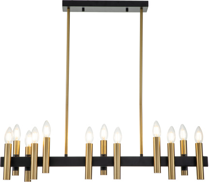 Люстра потолочная на штанге Cero V000208 (13009/12RL Black )