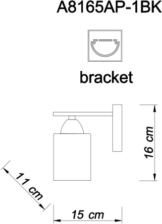 картинка Бра A8165AP-1BK от магазина BTSvet
