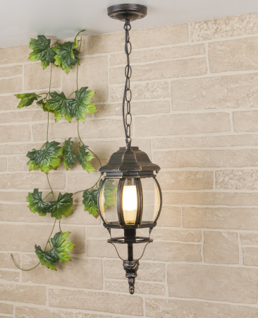 Уличный светильник подвесной 1001H черное золото / 1045