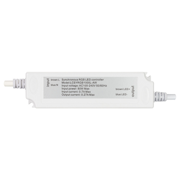 картинка Контроллер ARD-CLASSIC-SYNC-RGB-1000LED White (230V, 80W, RF ПДУ) (Ardecoled, Закрытый) 028213 от магазина BTSvet