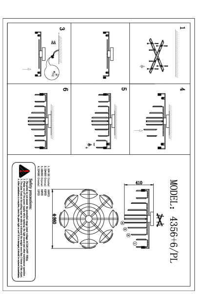 картинка Потолочная люстра хрустальная 4356+6/PL chrome от магазина BTSvet