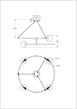 картинка Подвесная люстра Balance MOD317PL-04B от магазина BTSvet