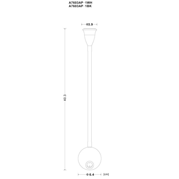 картинка Бра A7603AP-1WH от магазина BTSvet