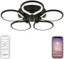 картинка Потолочная светодиодная люстра с пультом и управлением смартфоном 120W Singl INNOVATION STYLE 83042 BLACK от магазина BTSvet