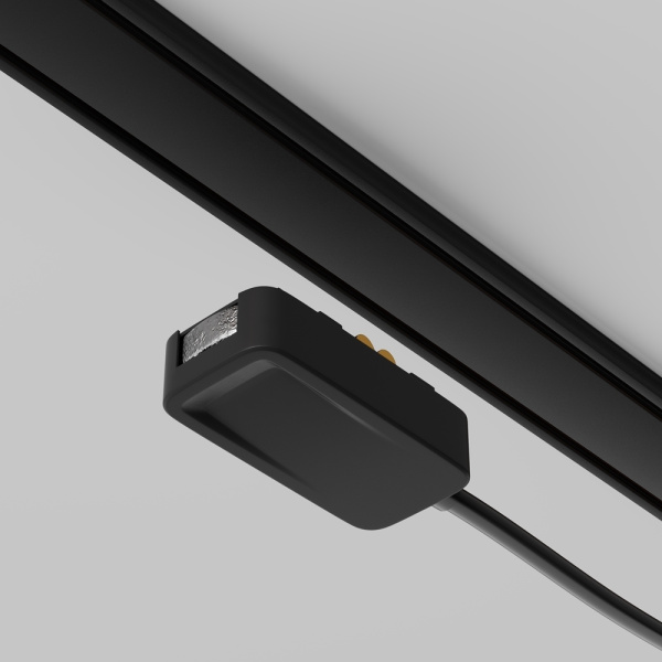 картинка Ввод питания(0,5м) Radity для встраиваемого монтажа черный Maytoni Magnetic track system Radity TRA084B-12B-50 от магазина BTSvet